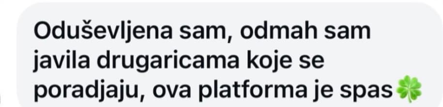 Poruka roditelja o platformi Doktor i dete, 8